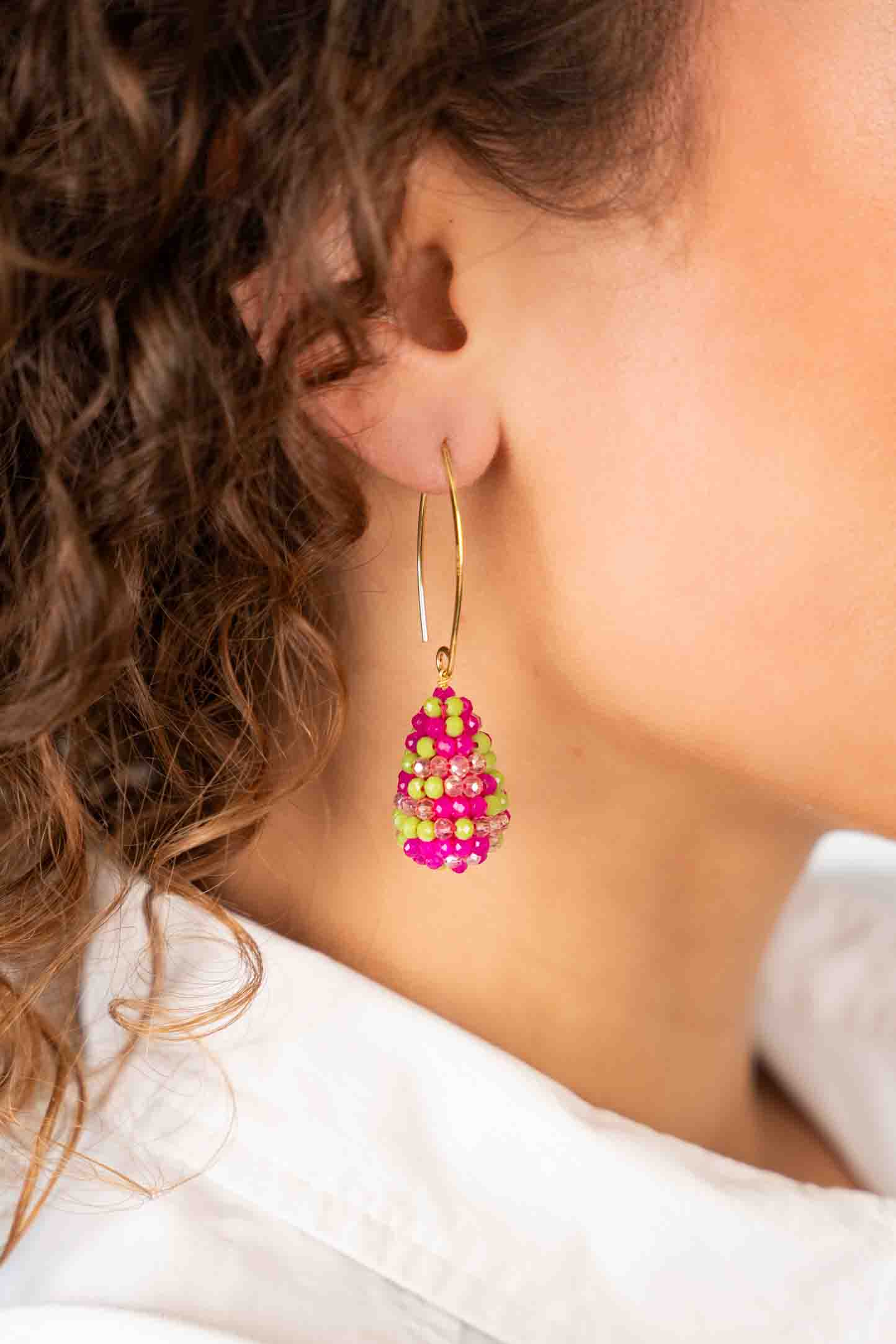 Fuchsia Lime Oorbellen Amy Cone XSlott-theme.productDescriptionPage.SEO.byTheBrand
