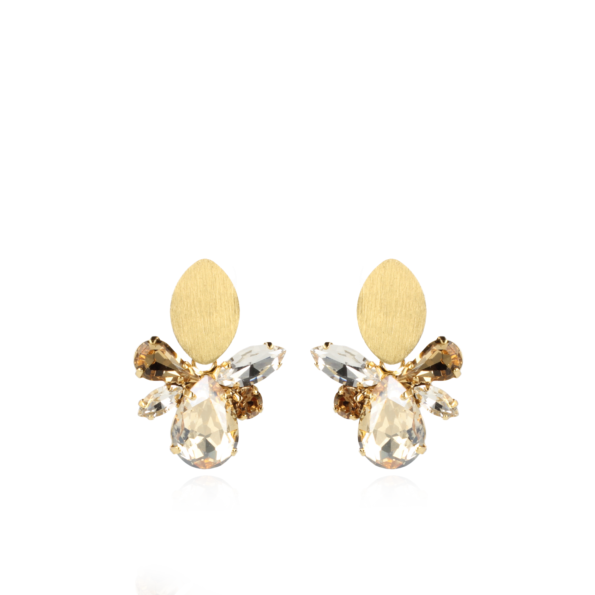 Flower Earrings Golden Shadow