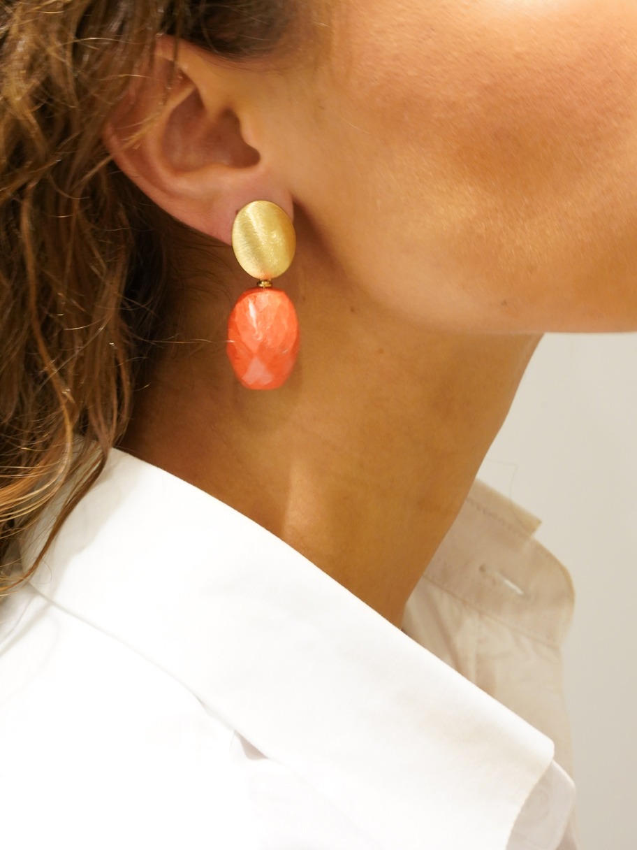 Coral Earrings Romijn Quartz L