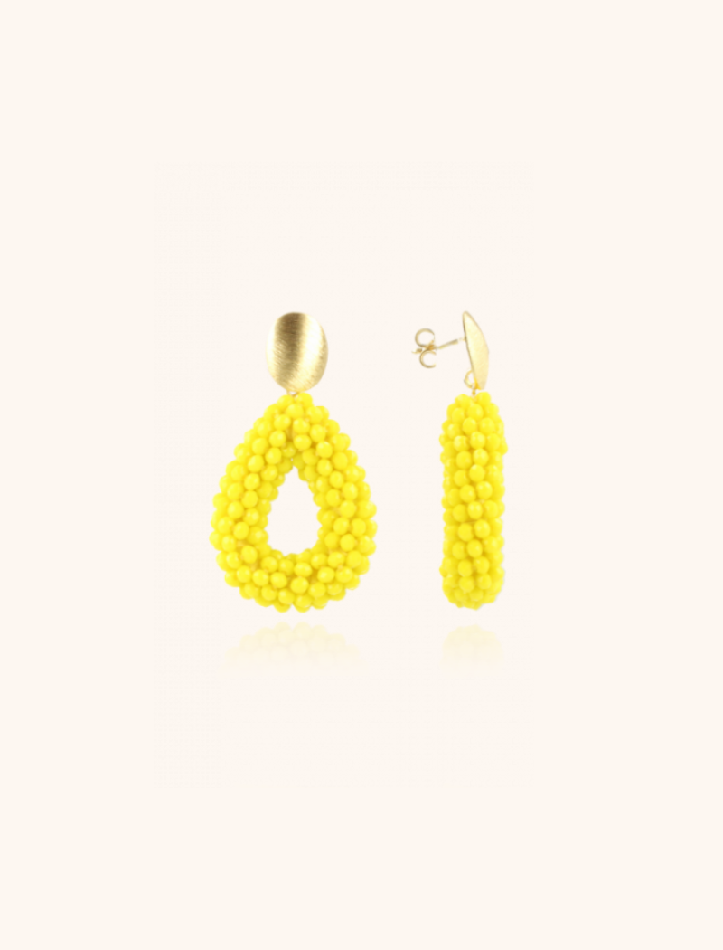 Yellow Earrings Berry Glassberry Drop S