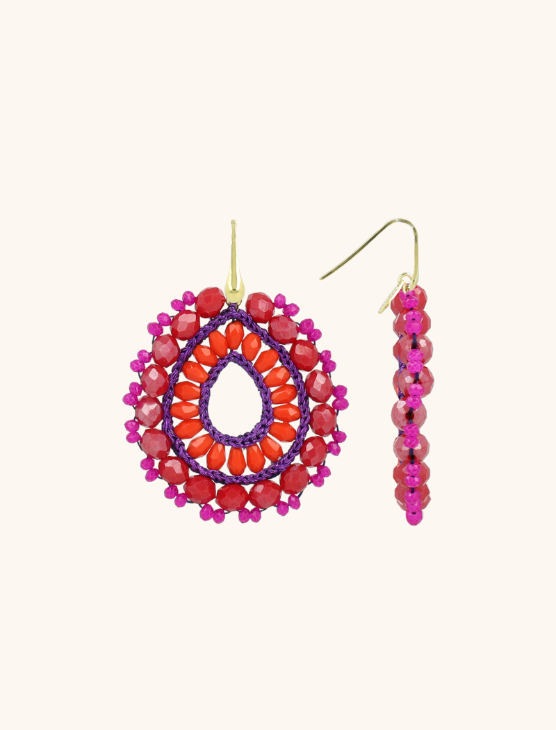 Fuchsia Oorbellen Vos Open Drop L Irr. Stoneslott-theme.productDescriptionPage.SEO.byTheBrand