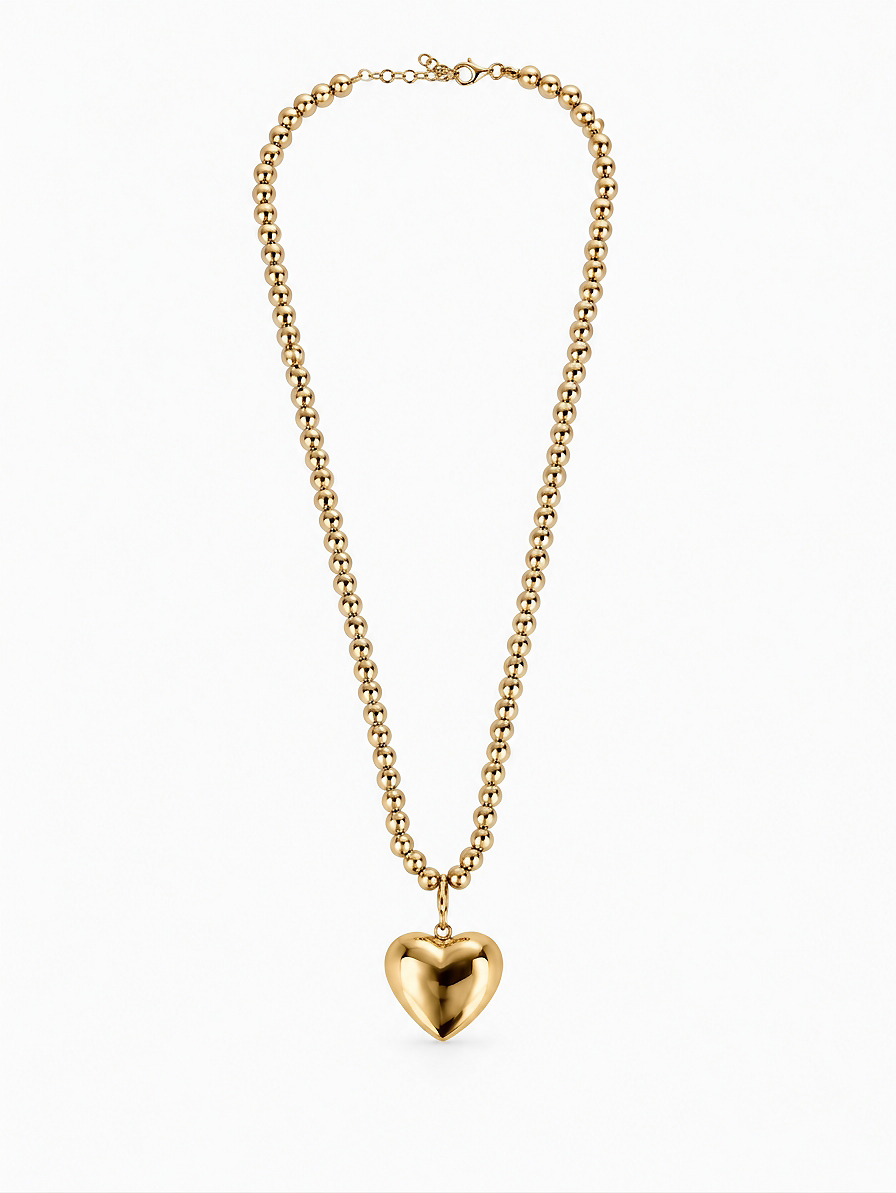 Goudkleurige ketting Hart M