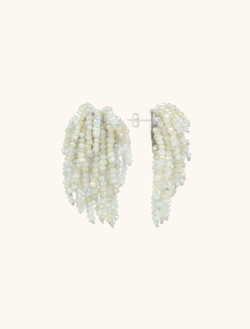 Crystal Silver Oorbellen Babette Glassberry Waterfall S