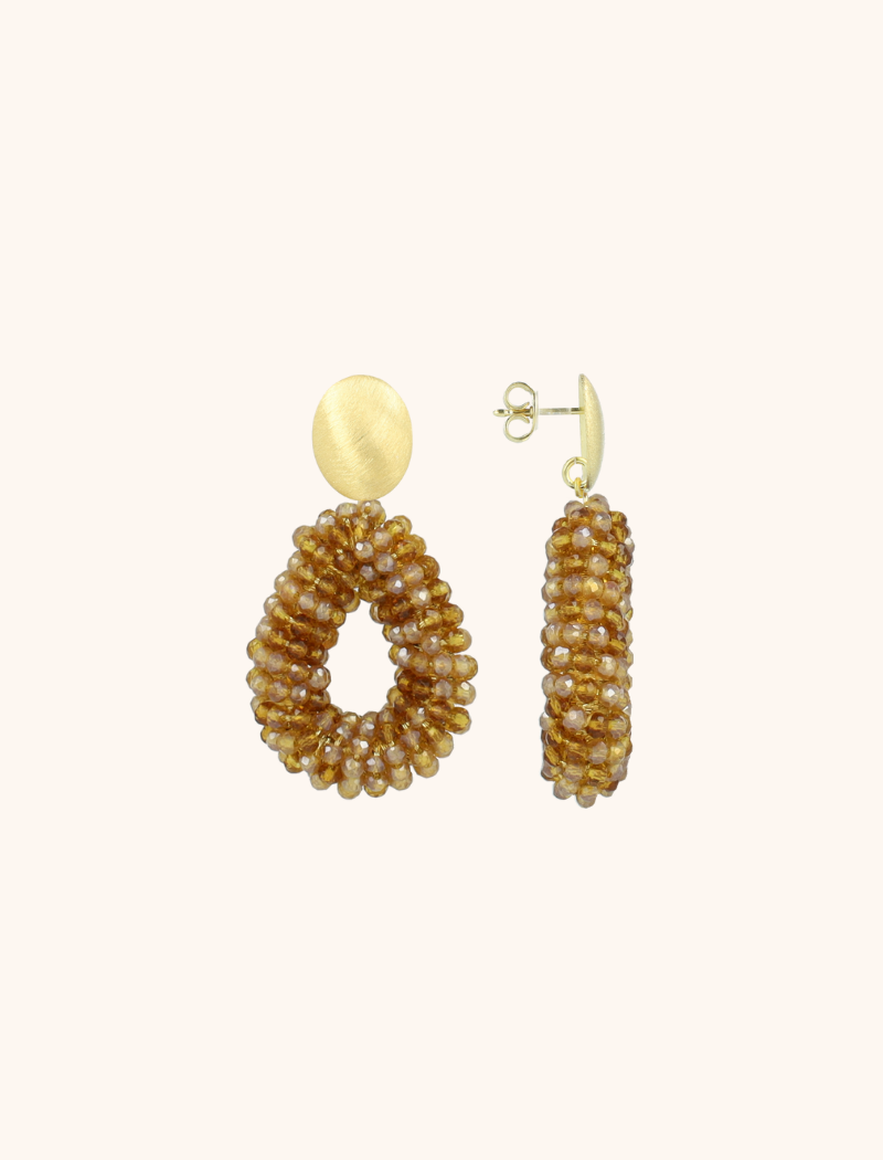 Bruine Oorbellen Berry Drop S