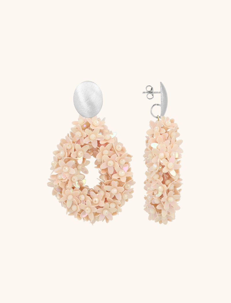 Soft Pink Oorbellen Ivy Flower Drop L