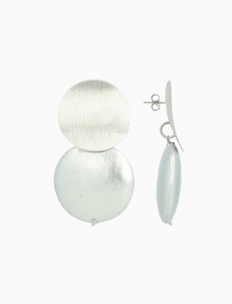 Zilveren Oorbellen Zia Round Disc XL