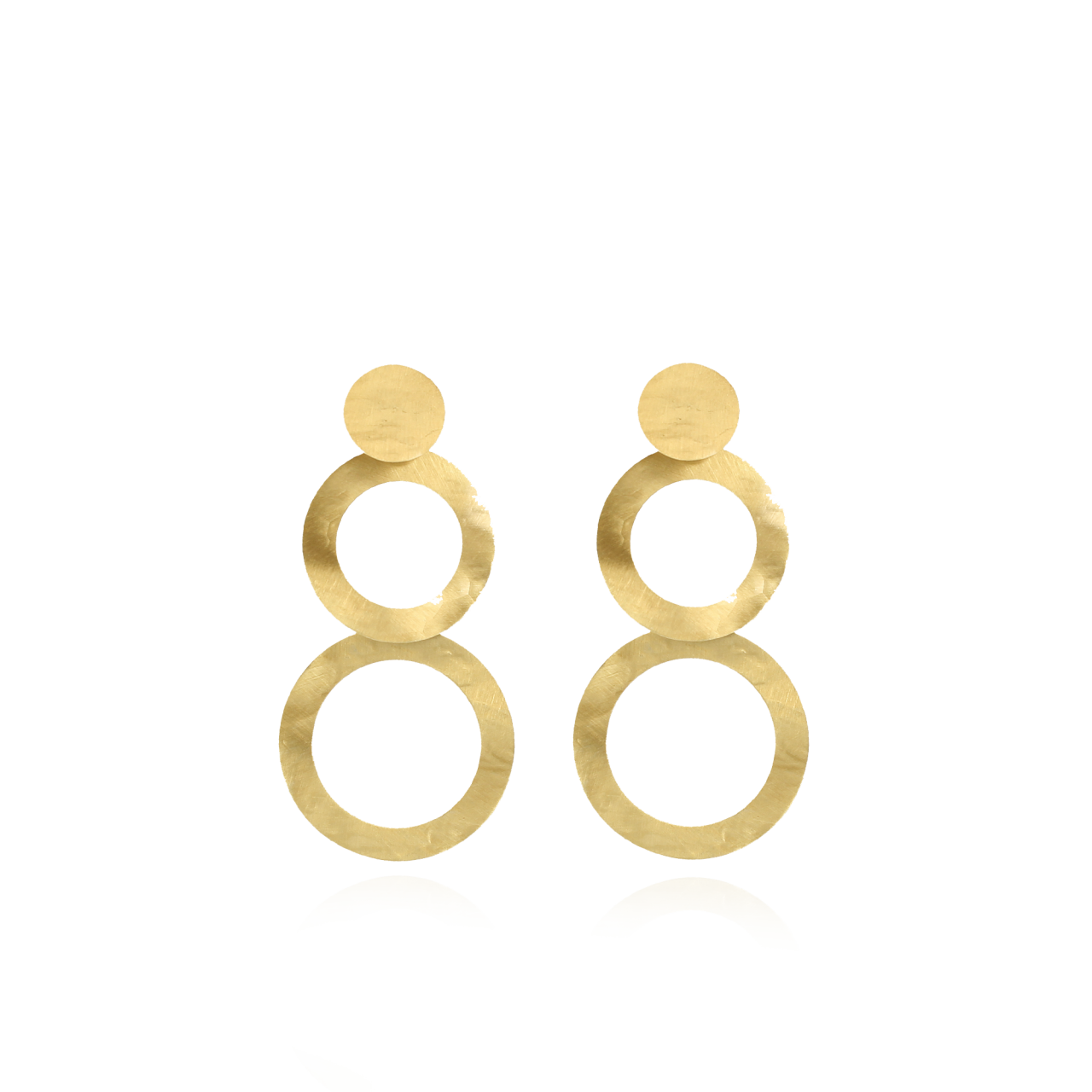 Klassische runde doppelte offene Ohrringe