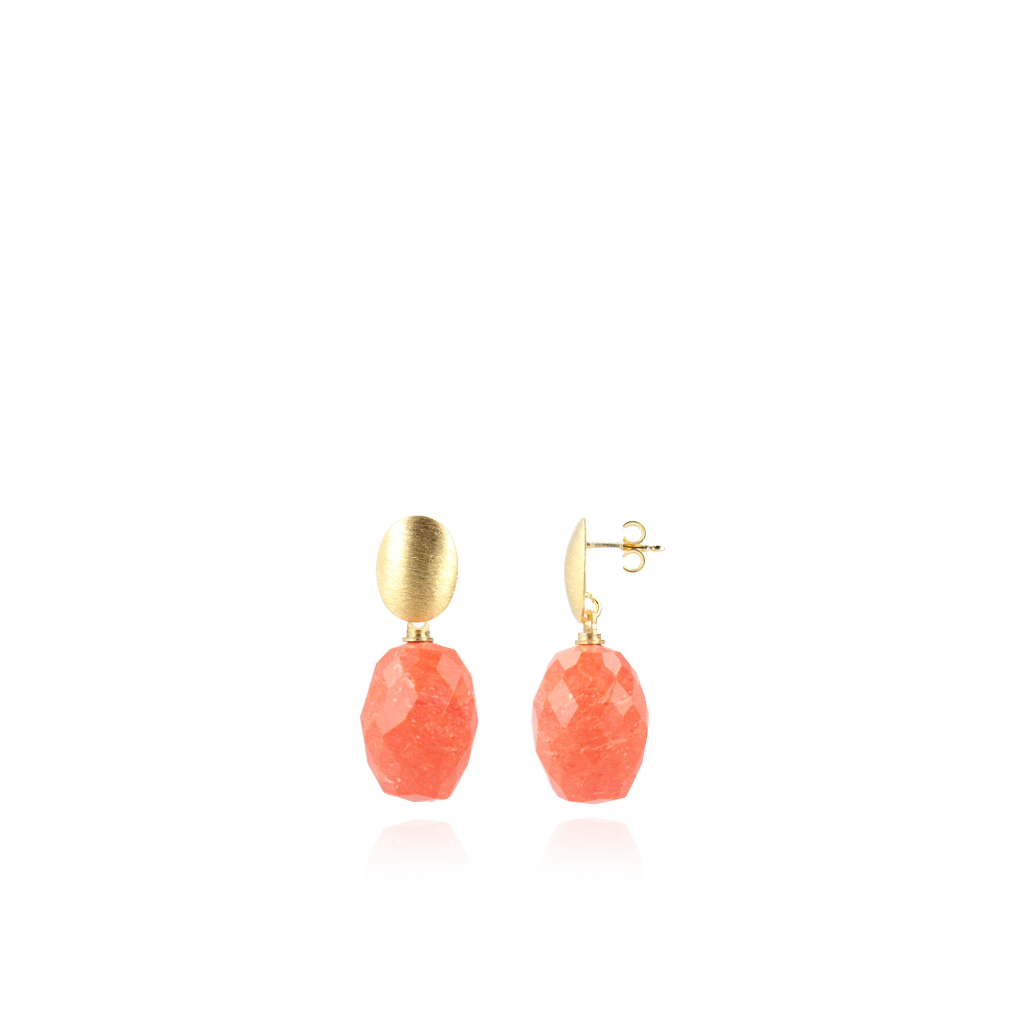 Coral Earrings Romijn Quartz M