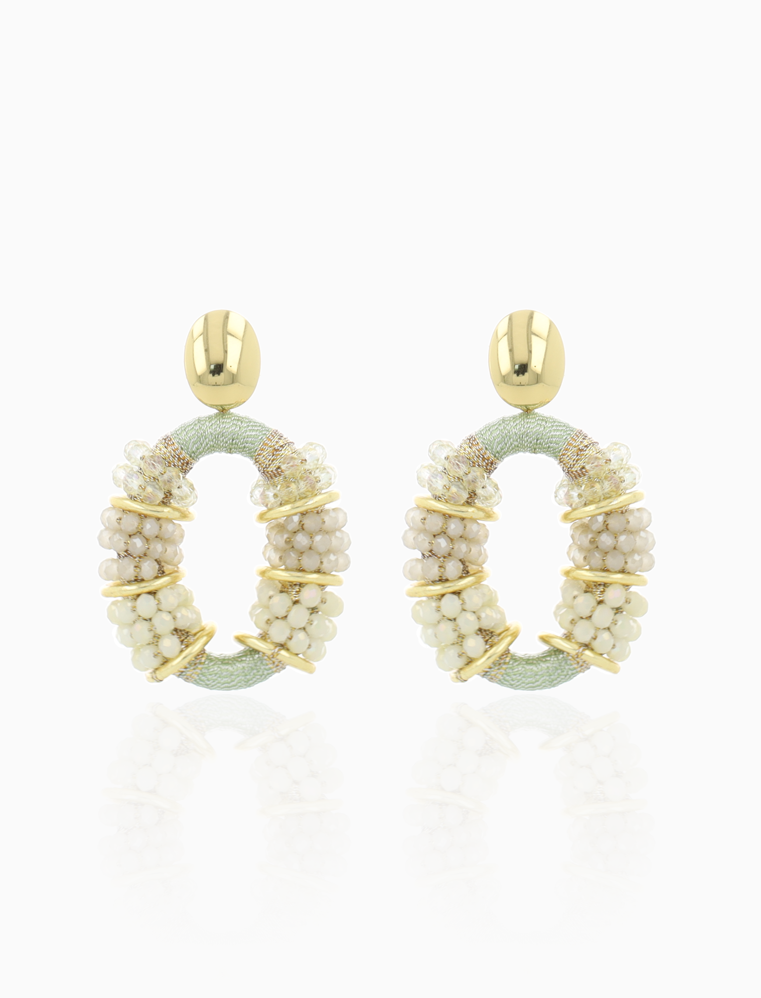 Aqua Oorbellen Elle Combi Oval Deluxe M