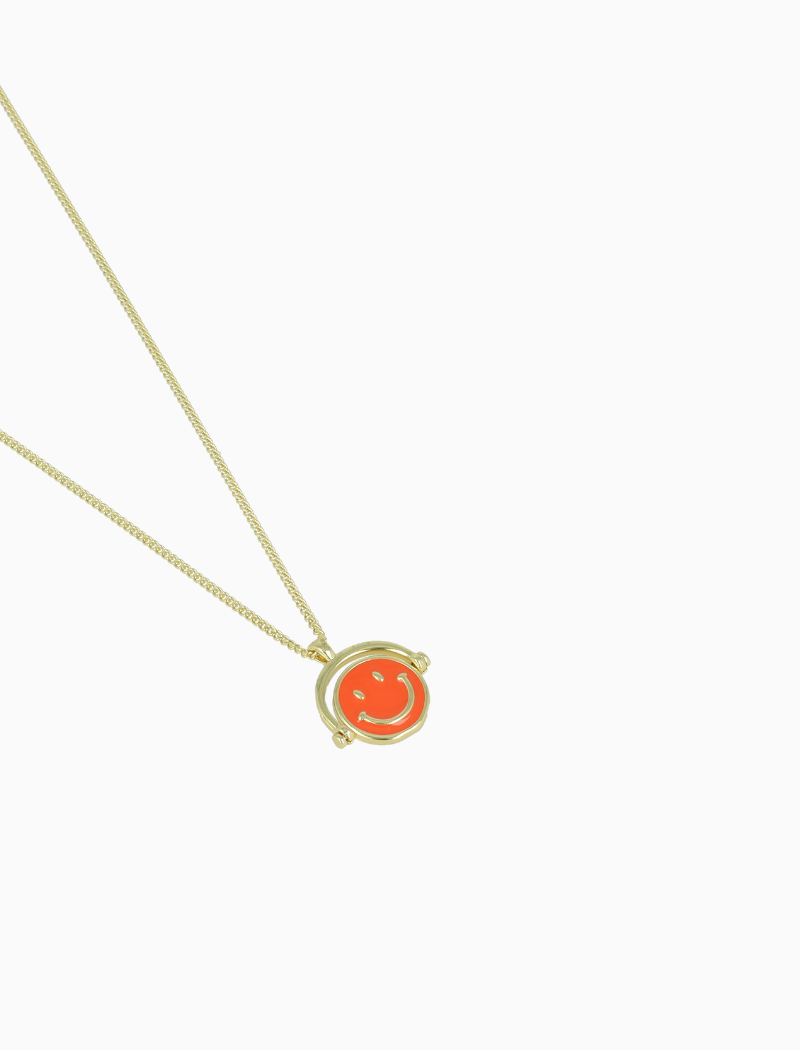 Classic ketting smiley orange