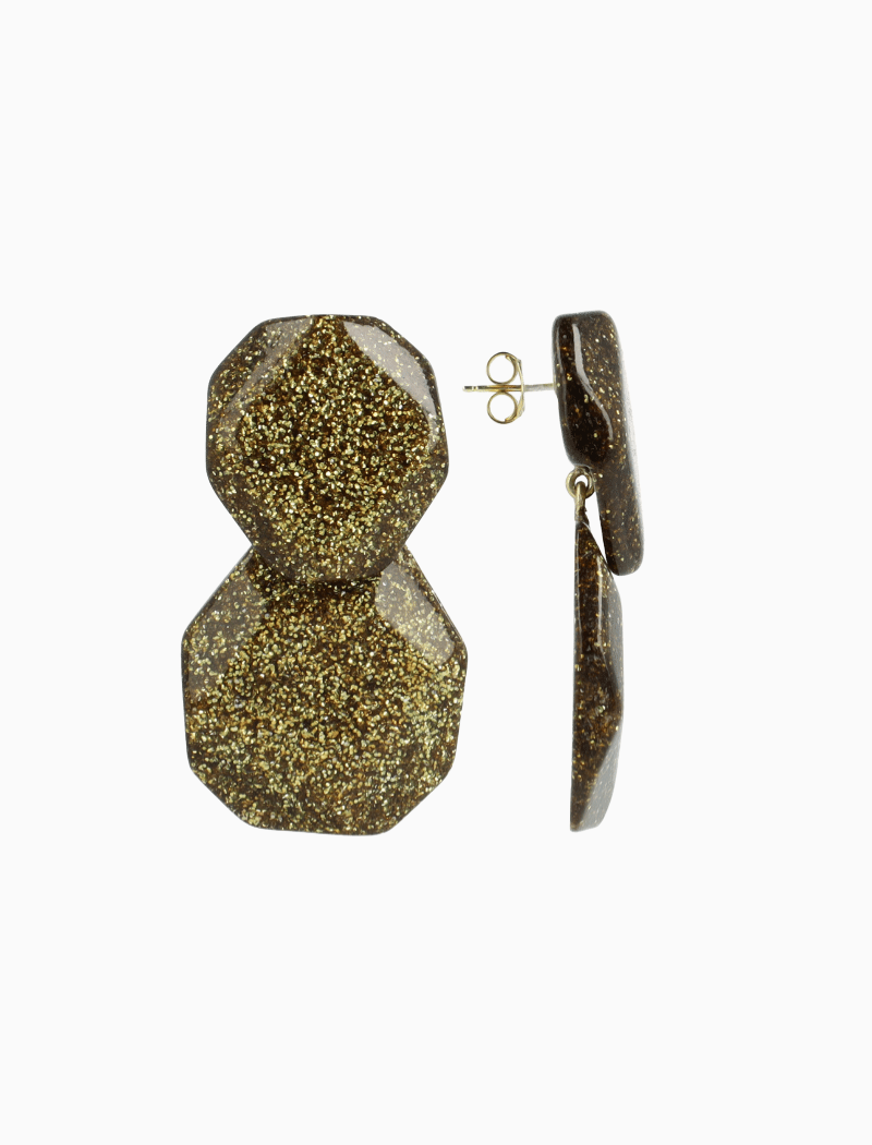 Gold-Glitter-Ohrringe Zola