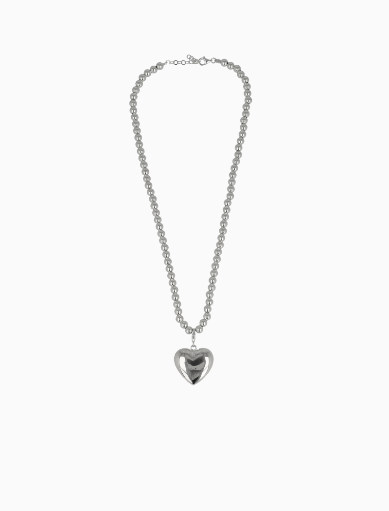 Zilveren ketting Hart M