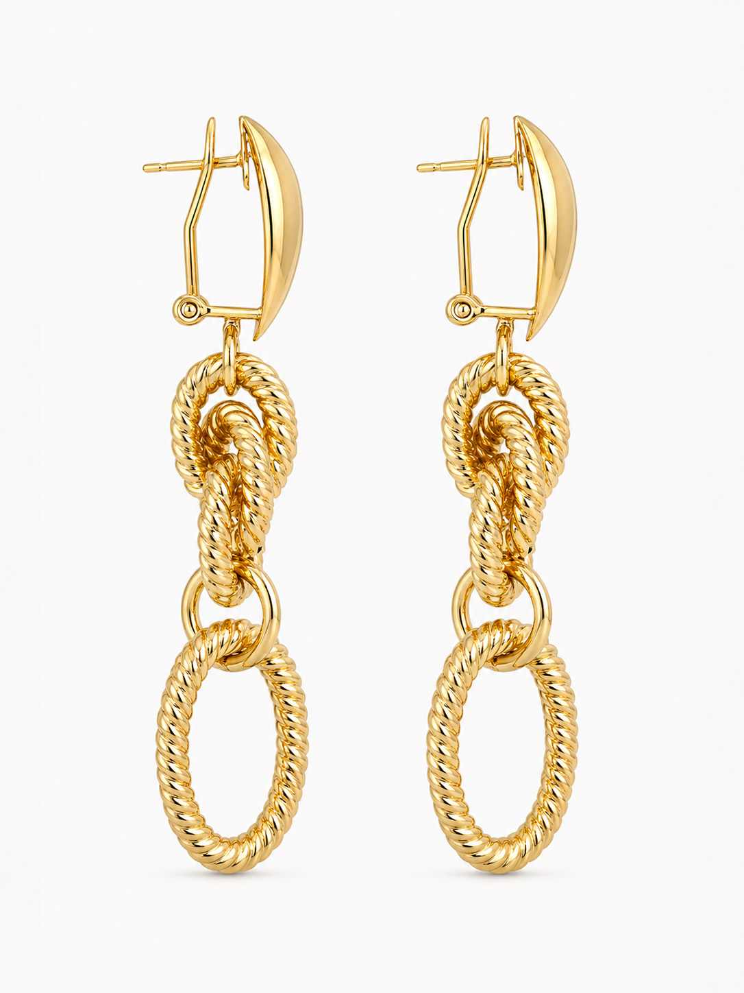 Olira - CLA Earring Knotted Cable Rope - Soft Gold