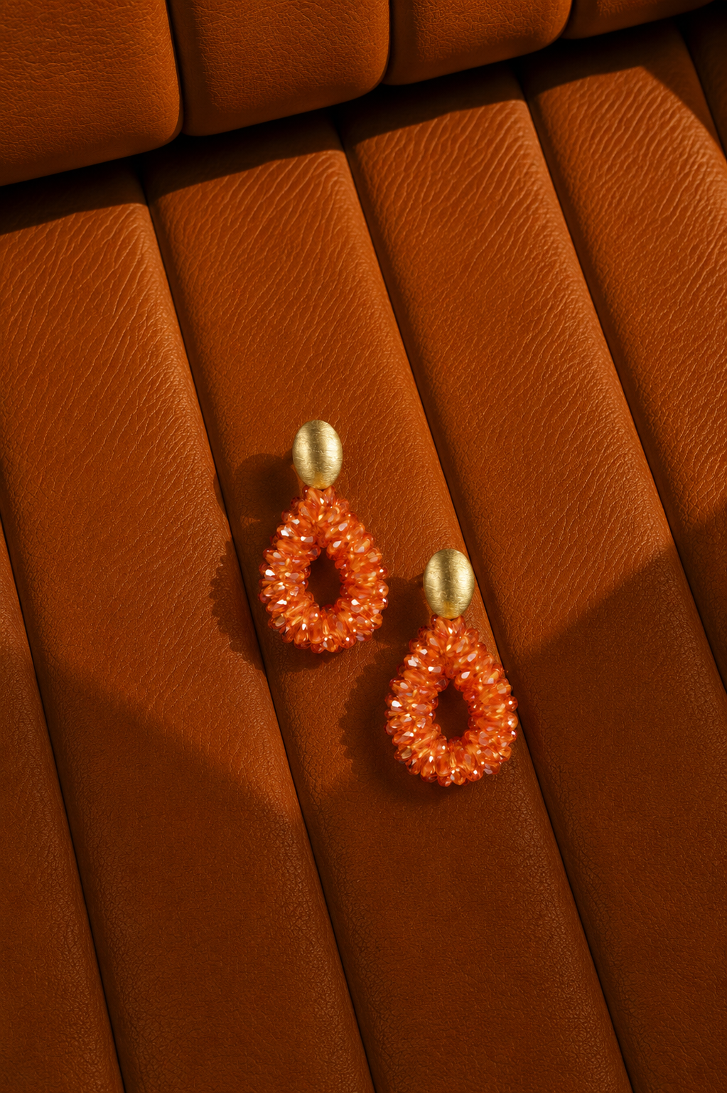 Orange earrings Anne Drop S marquis lion