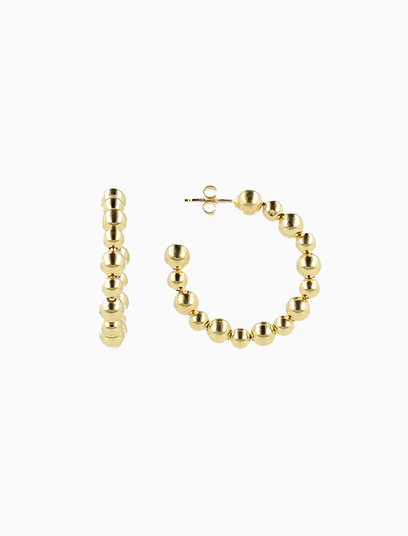 Classic Earrings Creole  Ball Irregular S