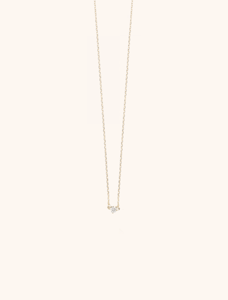 9 Karat Necklace One Diamond