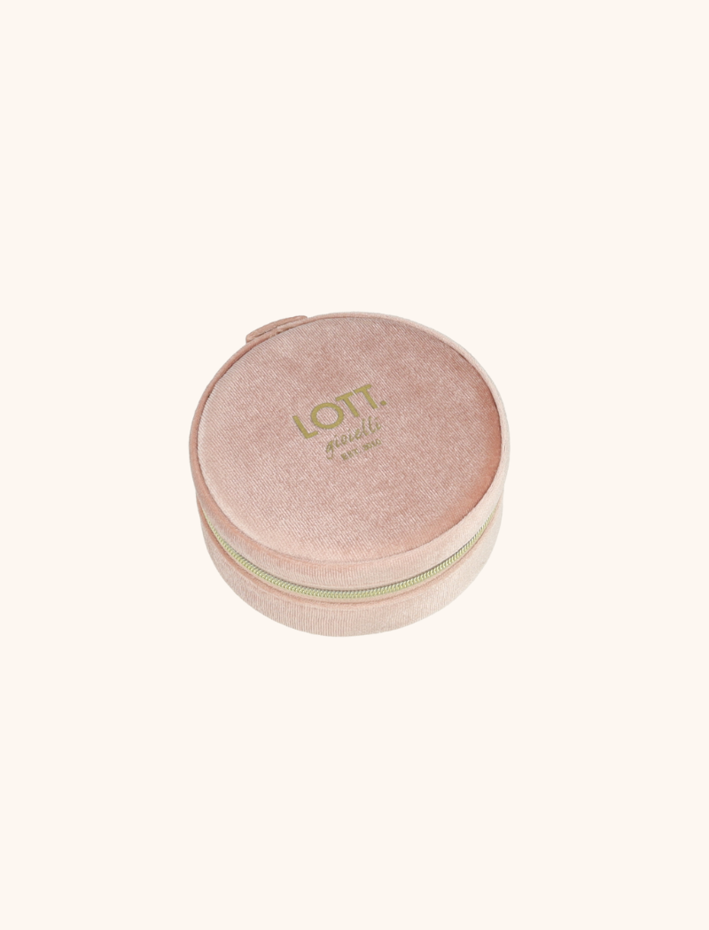 Roze Velvet Sieradenbox Rond