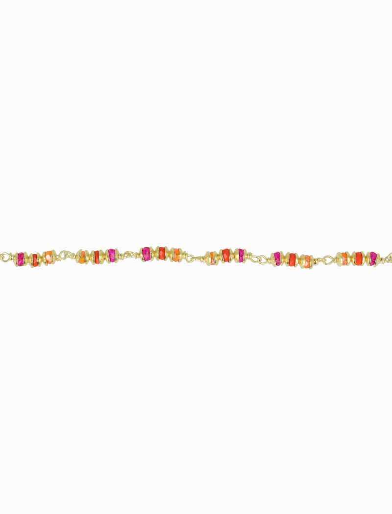 Color of You Necklace Friendship Fuchsia / Coral / Orange