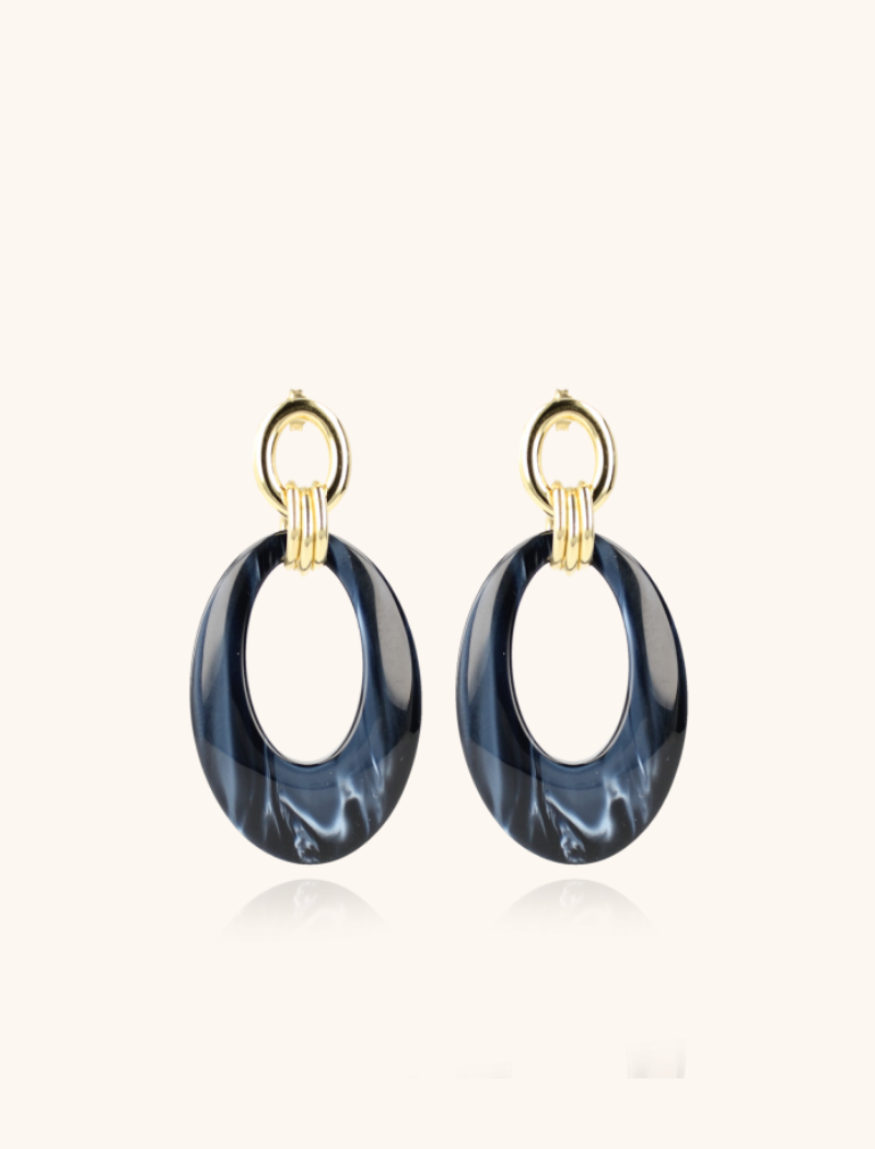 Blauwe oorbel Nemea Open Oval Llott-theme.productDescriptionPage.SEO.byTheBrand