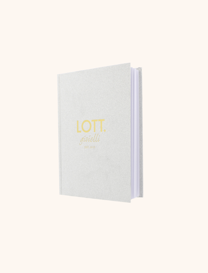LOTT. Silver Glitter Notebook