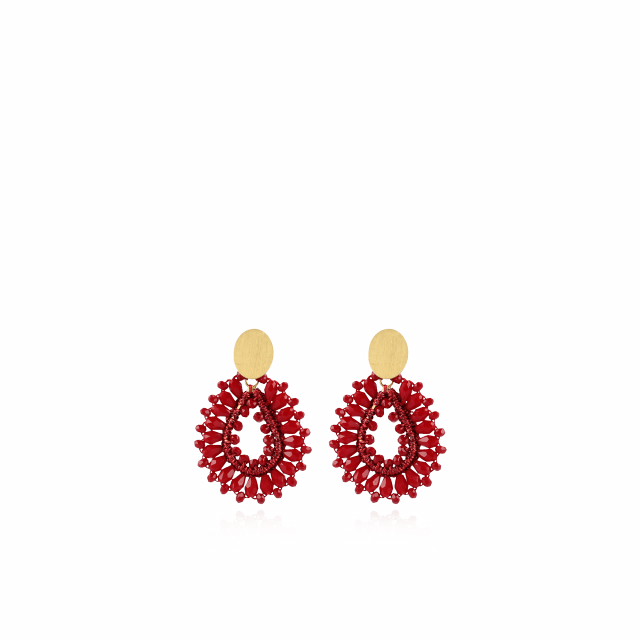 Rode oorbellen Robin Silk Drop Crystal Slott-theme.productDescriptionPage.SEO.byTheBrand