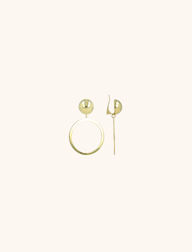 Classic Earring Smooth Circle S Clip
