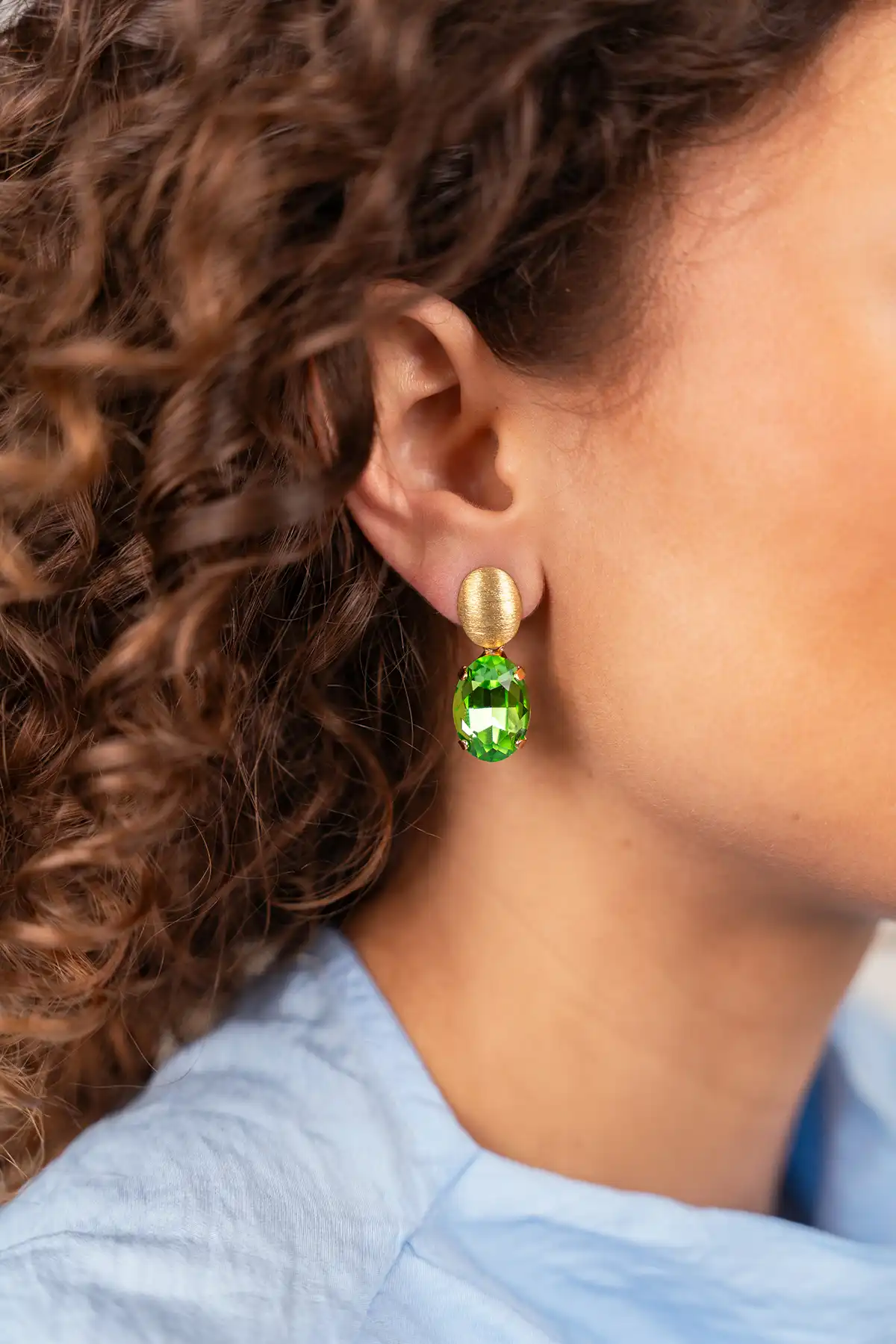 Peridot Daan Earrings Oval Strass Pendant M lott-theme.productDescriptionPage.SEO.byTheBrand