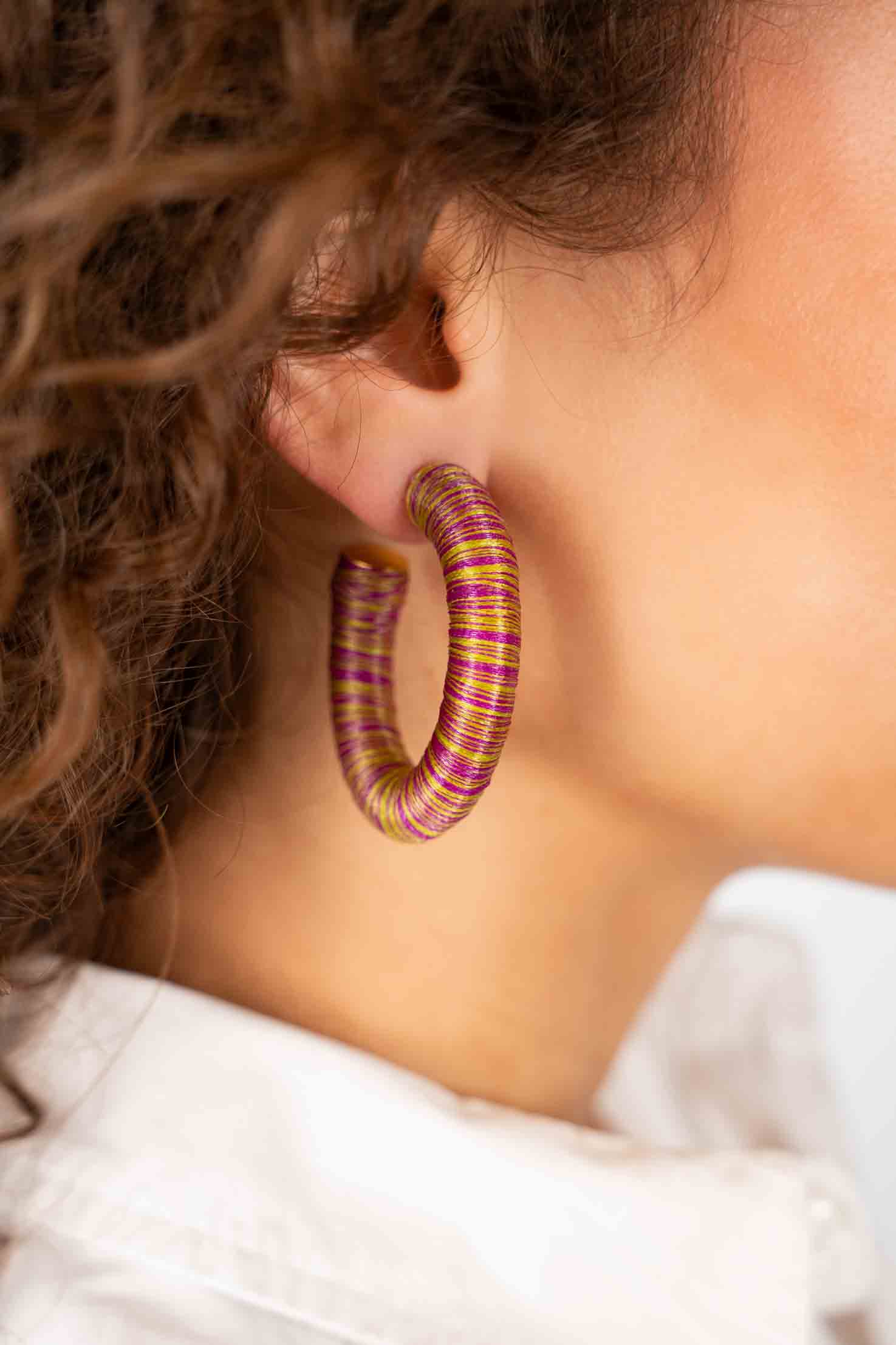 Fuchsia Lime Earrings Creole Amara Llott-theme.productDescriptionPage.SEO.byTheBrand