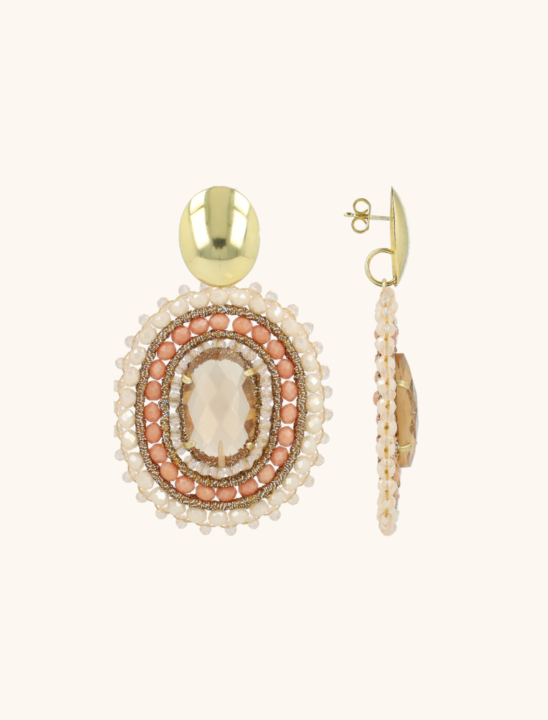 Coral Oorbellen Jamie Filled Oval 3 Rings With Stonelott-theme.productDescriptionPage.SEO.byTheBrand