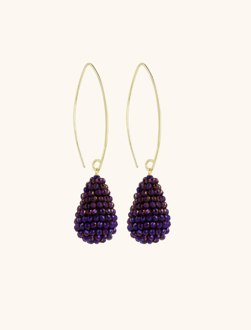 Metallic Green Purple Earrings Amy Cone S