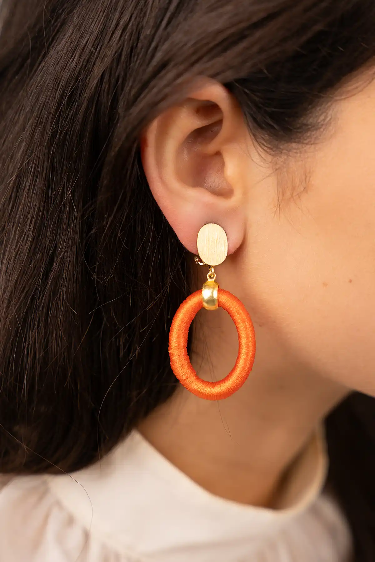 Orange Earrings Faye Oval S Lion cliplott-theme.productDescriptionPage.SEO.byTheBrand