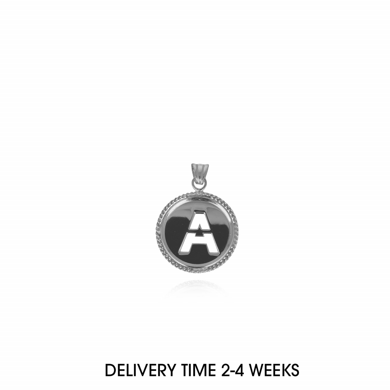 Zilveren Initial Medallion pendant