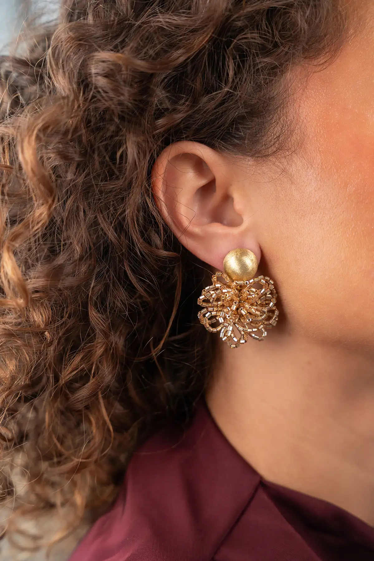 Gouden Oorbellen Knotted Element S Maerle