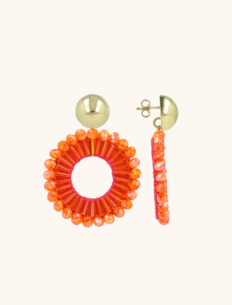 Oranje oorbellen Ann-Mary cirkel dubbel L lionlott-theme.productDescriptionPage.SEO.byTheBrand