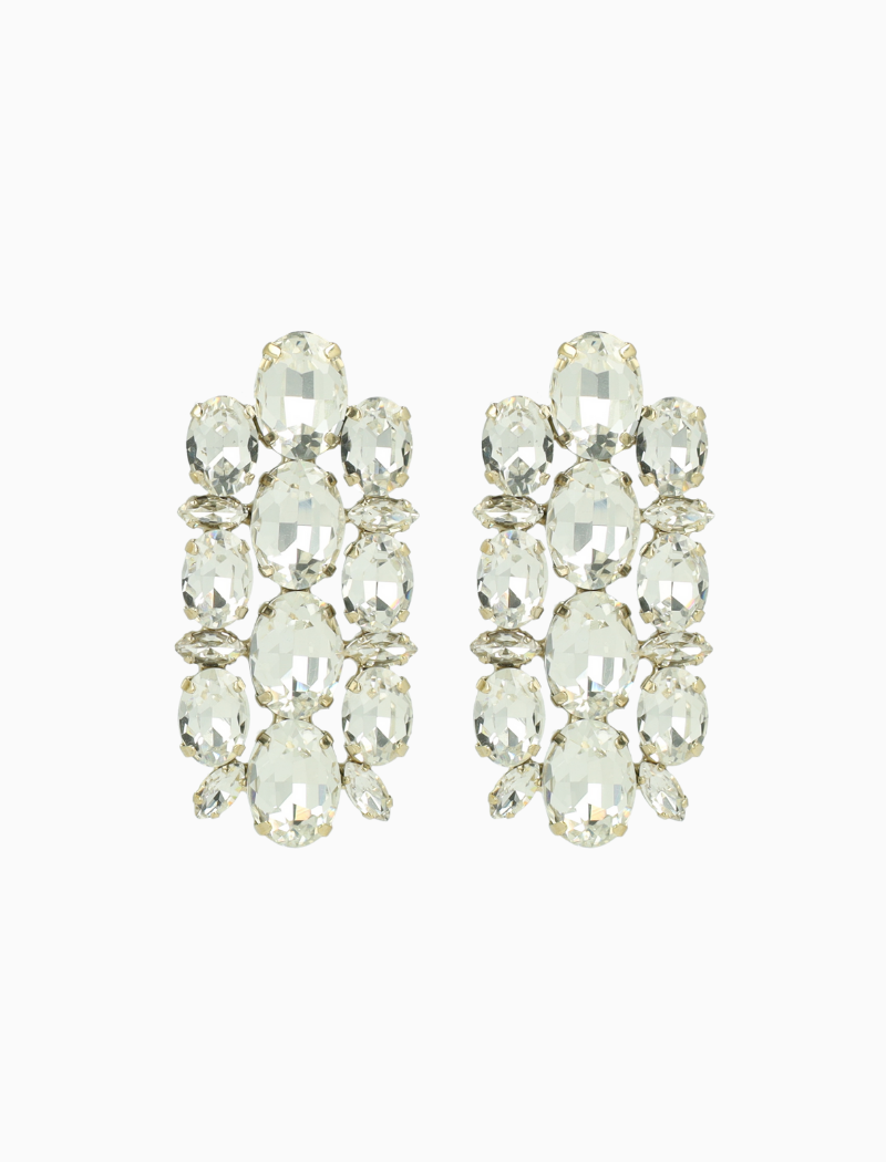 Phila Oorbellen Ovaal Waterval XL Kristal  