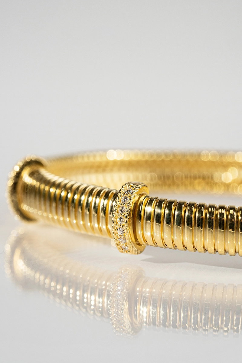 Classic Bracelet Triple Stones Bangle