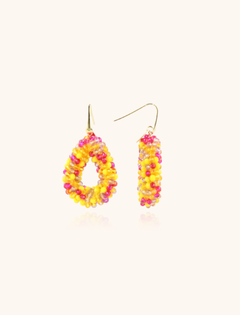 Mixed Yellow Earrings Berry Glassberry Drop S