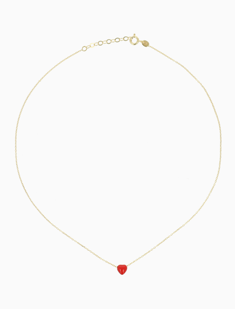 Golden Necklace with Heart