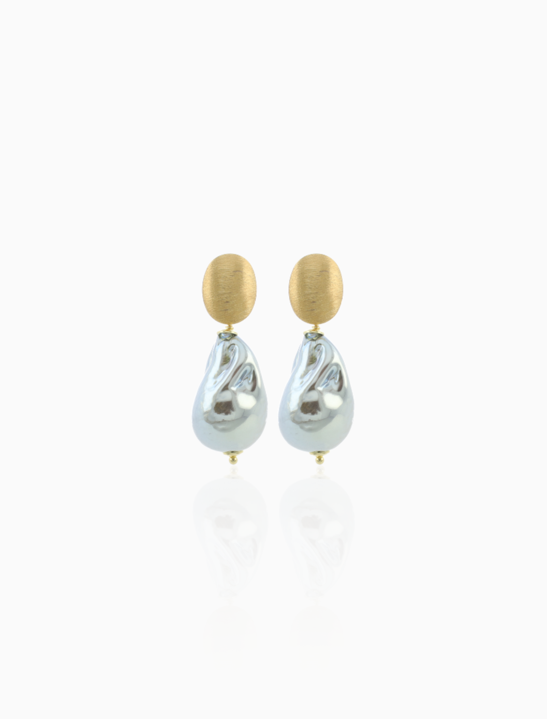 Soft Green Earrings Crystal Pearl Look S