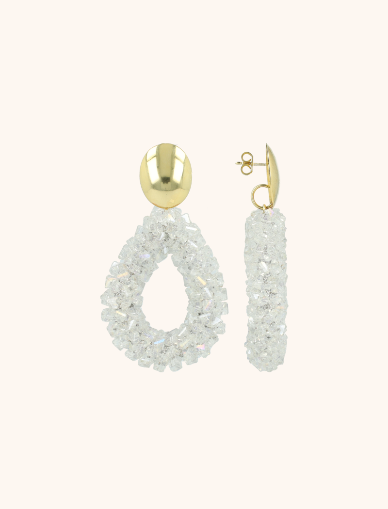 Crystal Silver Oorbellen Marieke Drop L. Rawlott-theme.productDescriptionPage.SEO.byTheBrand