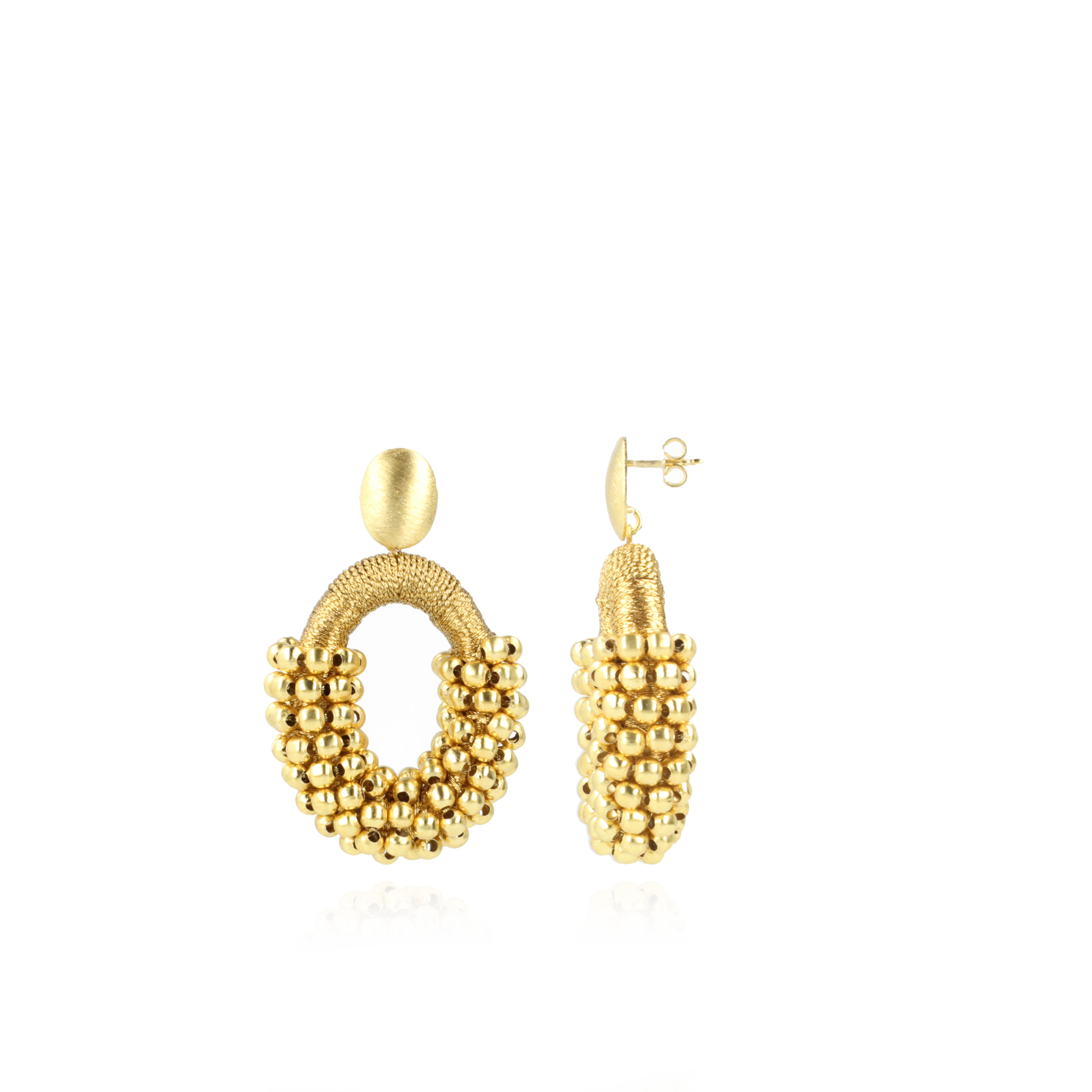 Gold colored Earrings Limited Yara Oval M
