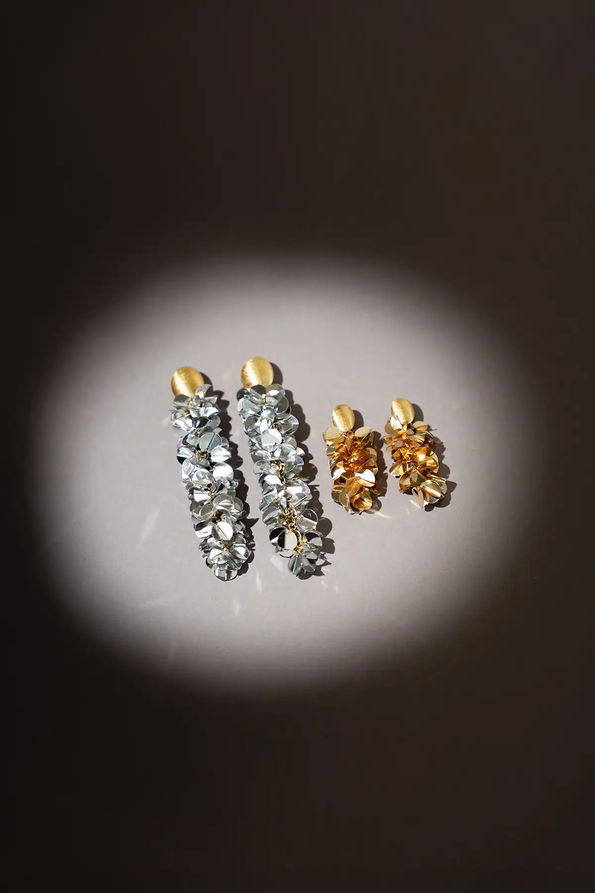 Silver Sequin Earrings Snake Llott-theme.productDescriptionPage.SEO.byTheBrand