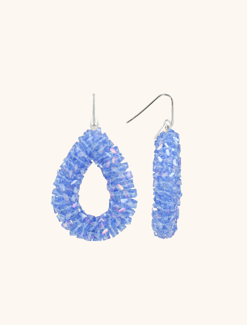 Blauwe Oorbellen Marieke Drop L Raw