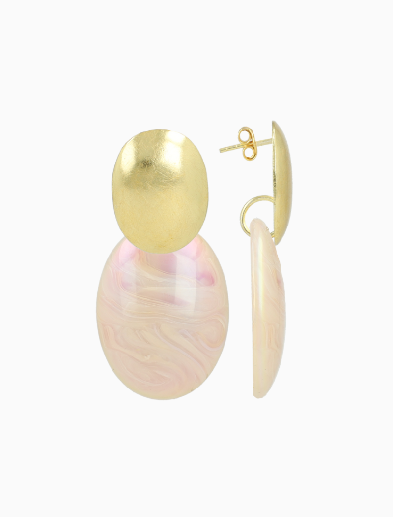 Holo Ivory Oorbellen Sirius Bugle Oval S