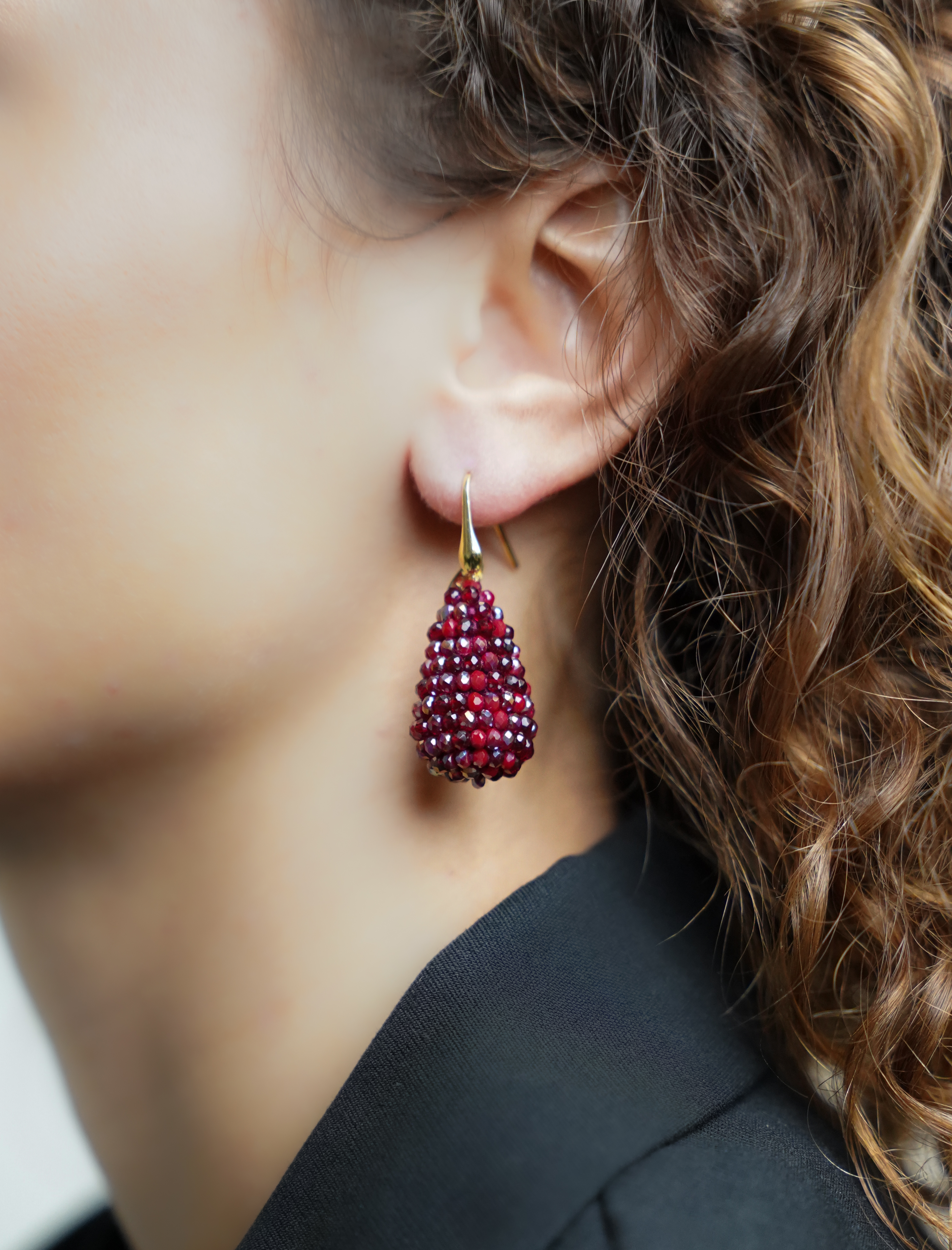 Metallic Bordeaux Oorbellen Amy Cone S