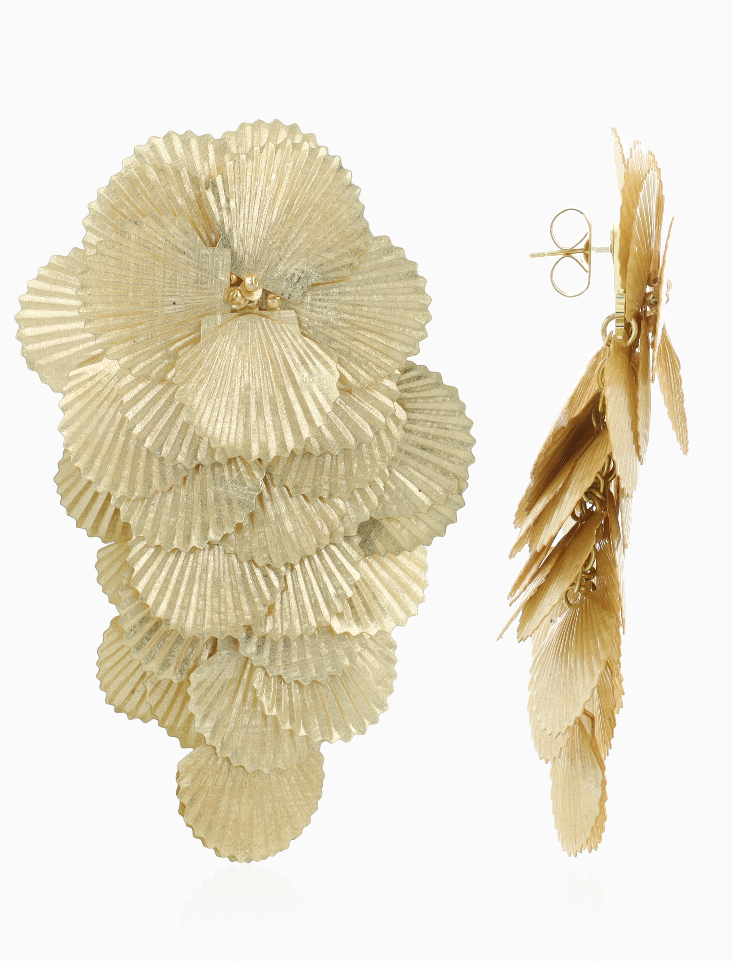Honey Gold Earrings Charlize Shell Rain