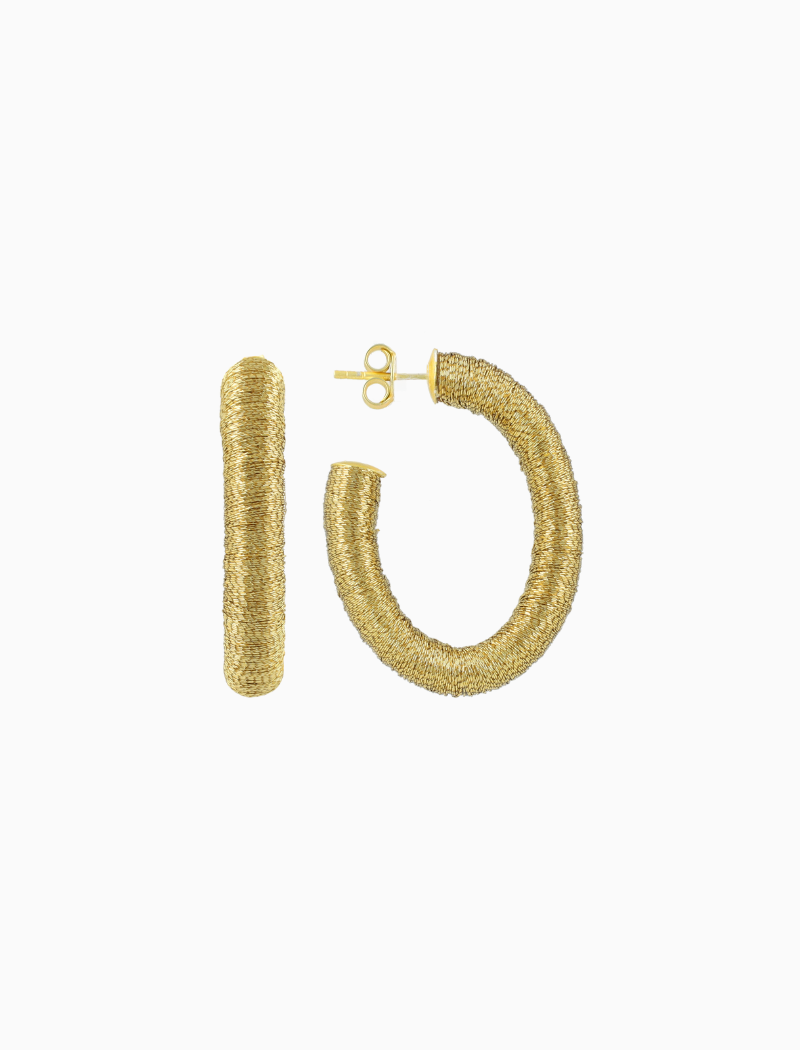 Gold colored Earrings Amara Creole M Oval