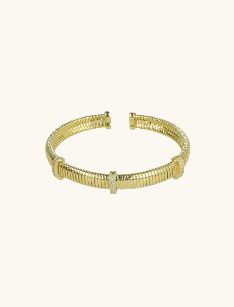 Classic Armband Triple Stones Bangle