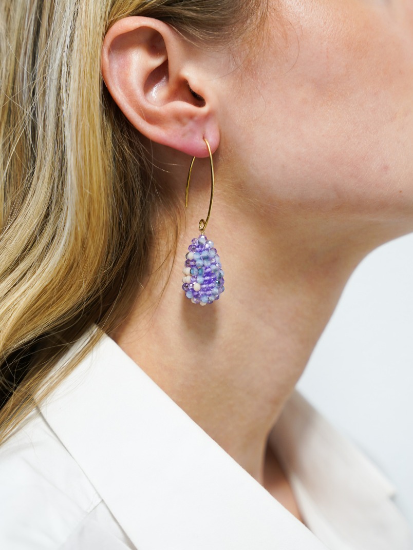 Mixed Paarse Oorbellen Amy Glassberry Cone XS