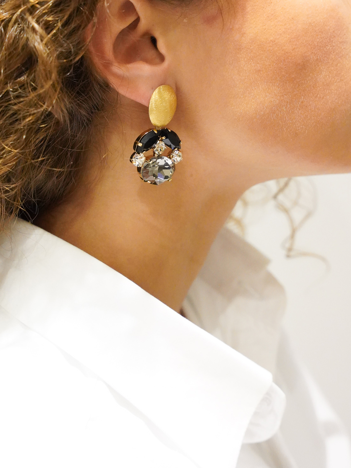 Zirconia Earrings Claire Black Diamond
